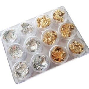 blad goud nail art